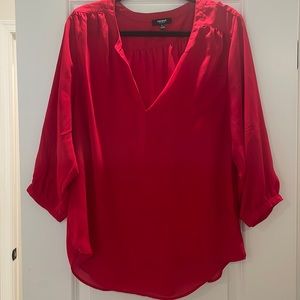Premise red v-neck blouse